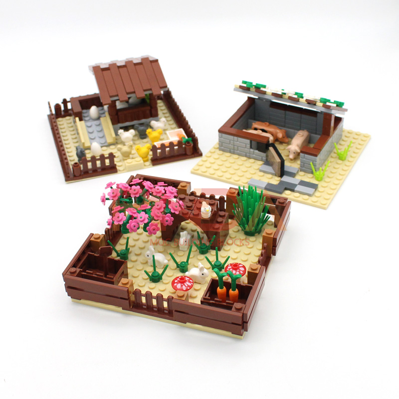 Urban Farming For Kids - ของเล่นตัวต่อสำหรับเด็กบล็อกตัวต่อในฟาร์มสัตว์ในเมืองของเล่นสำหรับเด็กของขวัญแบบทำมือเด็กหญิงเด็กชาย